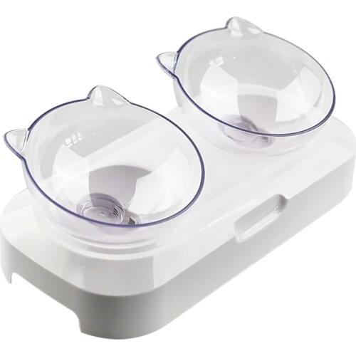 Non-slip Cat Bowls Double Bowls With Raised Stand Pet Food And Water Bowls For Cats Dogs Feeders Cat Bowl Pet Supplies