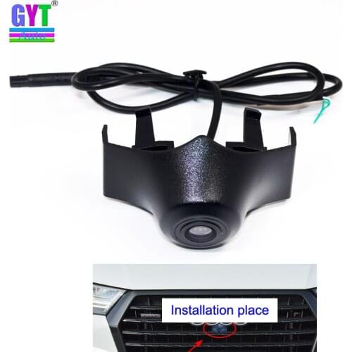 Night vision CCD Car front view camera for AUDI Q7 2016 front positvie forward camera parking assist waterproof