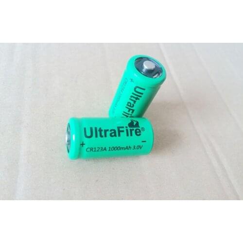 New 2 pcs. 16340 CR123A 17335 1000 mAh battery, digital camera, made of special battery