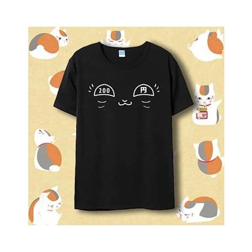 New Natsume Yuujinchou Cosplay t-shirt Anime Cat Teacher Men t shirt Summer Cotton Tees Tops