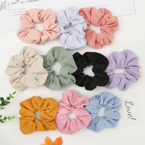 New Pattern Silver Silk Women Hair Accesorios Ladies Hair Tie Summer Lady Scrunchies Ponytail Hair Female Girl Holder Rope