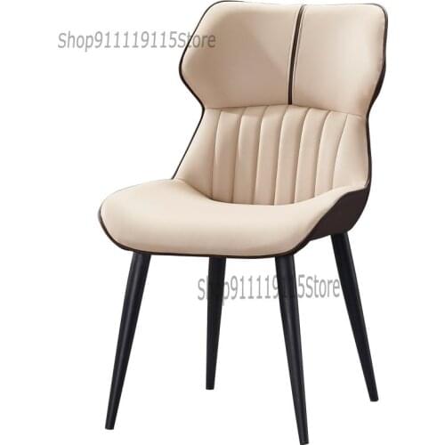 Custom Italian Dining Chair Simple Nordic Light Luxury Restaurant Back Net Red Ins Hotel Coffee Shop Dining Chair Leisure