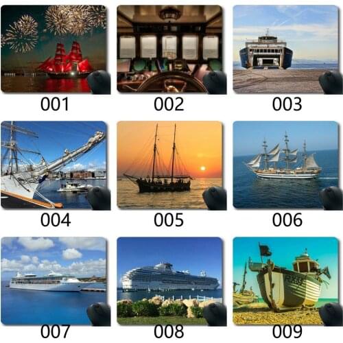 Personalized Your Gaming Mousepad,Port At Sunset Mouse Pad With Stitched Edges