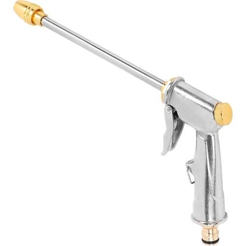 High Pressure Water Spray Gun Long Hose Brass Nozzle Adjustable Car Wash Garden Watering Gun Water Spray Gun
