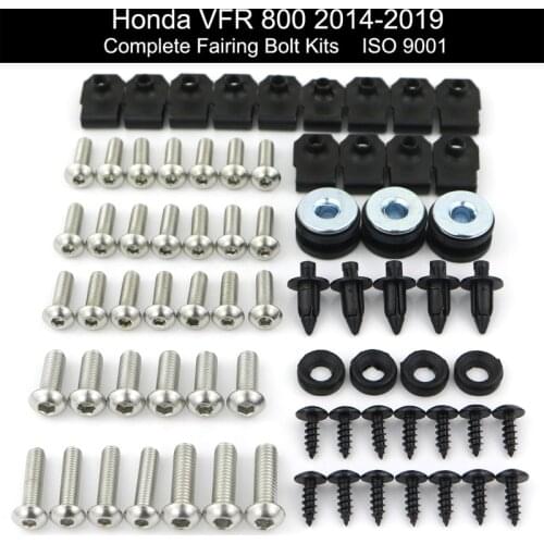 Fit For Honda VFR800 2014-2019 Complete Fairing Bolts Kit Stainless Steel Speed Nuts Fairing Screws Covering Bolts
