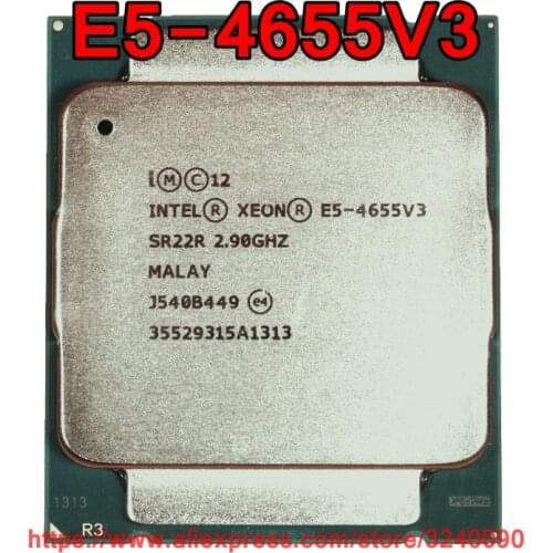 Intel Xeon CPU E5-4655V3 2.90GHz 6-Cores 30M LGA2011-3 E5-4655 V3 processor E5 4655V3 free shipping E5 4655 V3