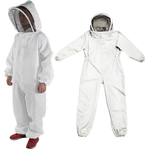 Professional Beekeeper Suit Bee Keeping All Body Hooded Beekeeping Coat New