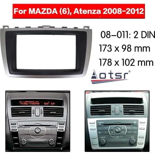Car Radio frame Audio Fascia For MAZDA (6), Atenza 2008-2012 Car Stereo Radio Fascia Panel Installation Adapter DVD player Frame