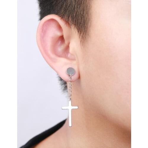 Fashion Earring For Women Cross Drop Earrings Puck Rock Vintage Crystal 1PC Ear Cuff Girls Jewerly Cool Earrings