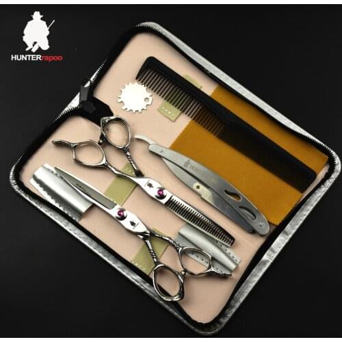 30% Off HT9111 Stainless Steel Hair Cutting Scissors Set 6 Inch Barber Scissors Kit Thinning Shears for Haircut Barbershop Tools