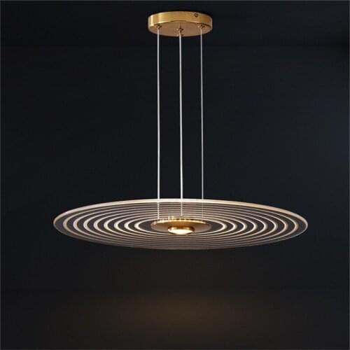 Modern Pendant Light Led Ring Light Dining Room Furniture Living Room Decor Ripple Acrylic Hanging Lamp Home Decor Light Fixture