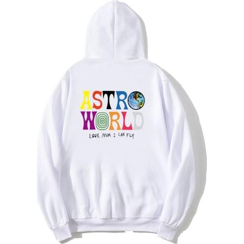 TRAVIS SCOTT ASTROWORLD WISH YOU WERE HERE HOODIES Fashion Letter Look Mom I Can Fly Streetwear Unisex Top Pullovers Sweatshirt