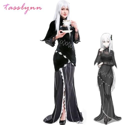 Re Zero Starting Life in Another World Echidna Cosplay Costume Cosplay Anime Echidna Costume Women Dress Cloak Halloween