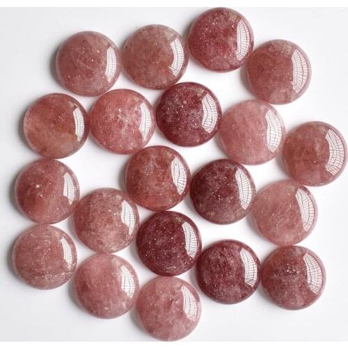 2020 new Fashion good quality natural strawberry gold round cabochon 20mm beads for jewelry making 24pcs/lot Wholesale free
