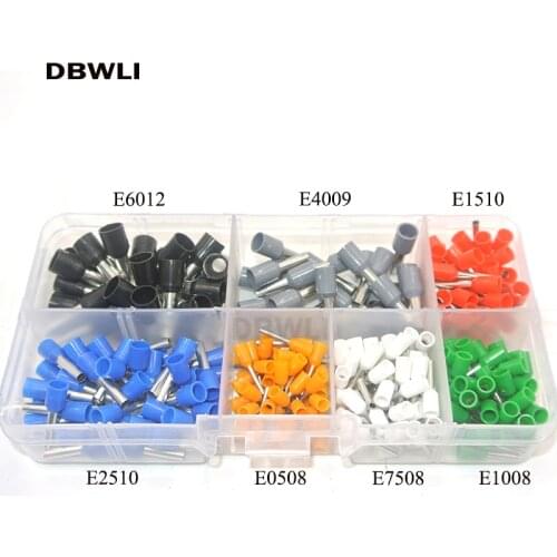 270pcs/set AWG 22 - 10Insulated Cord Pin End Terminal Ferrules Kit Set Wire Copper Crimp Connector