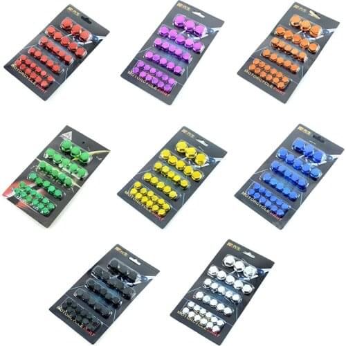 30pcs Motorcycle Modified Parts Head color chrome plated Screw Cover Decor Screw Cap Parts