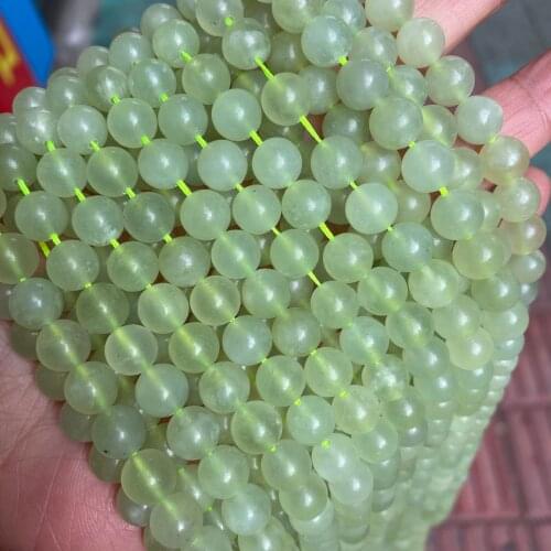 6/8/10mm Round Natural New Jades Stone Beads For Jewelry Making DIY Loose Green Jades Beads Bracelet Necklace Strand 15