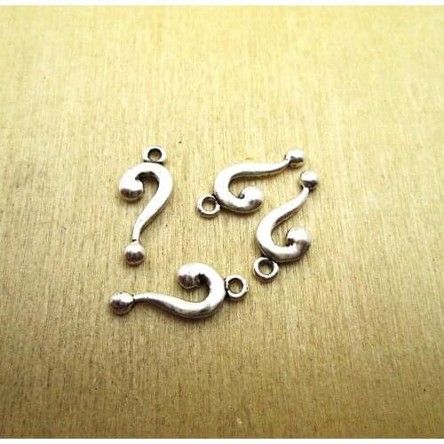 60pcs 18x7mm question mark Charms question mark charm pendants DIY necklace/ bracelets charms antique silver tone