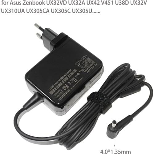 19V 3.42A 65W 4.0x1.35m Ac Power Adapter for Asus Zenbook UX310UA UX305CA UX305UA UX305F UX32VD UX32A UX301 X553M
