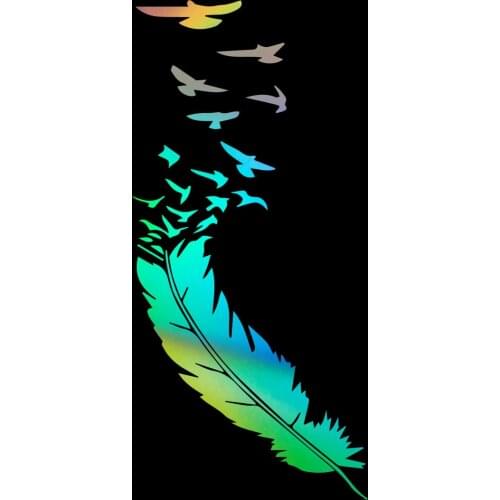 Feather Birds Car Sticker Vinyl Truck Laptop Window Bumper Motorcycle Van Decal