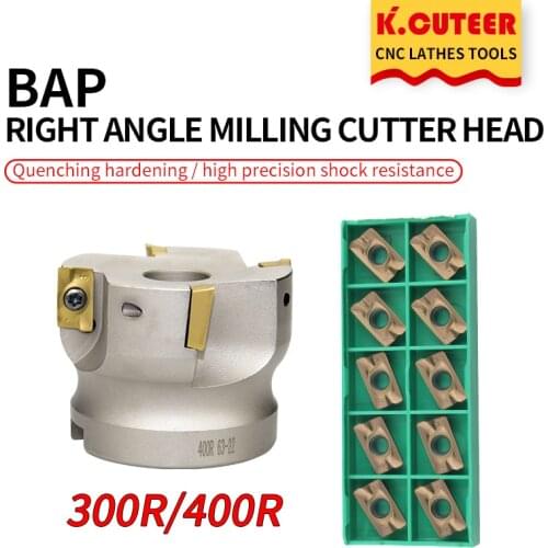 BAP 300R/400R 40-22-4T 50-22-5T 63-22-5T 80-27-5T 100-32-6T for APMT1135/1604 right angle face mill cutter for CNC mill lathe
