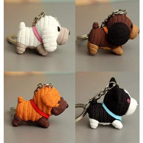 Dog Mascot Keychain Woolen Dog Doll Pendant Fashion Creative Cute Accessories Dog Gifts