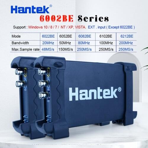 Hantek Digital Oscilloscope 2CH 6022BE Laptop PC USB 2.0 Storage Virtual Oscilloscope 20Mhz Handheld Portable Osciloscopio