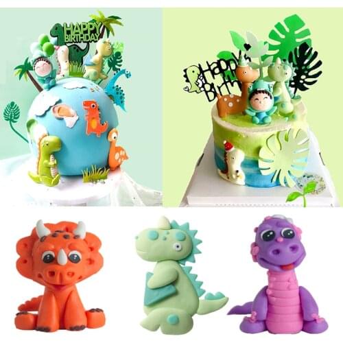 Dinosaur Cake Topper Birthday Boy 1st Cake Party Dinosaur Party Theme Cake Decor Boy Baby Shower Kids Party Dessert Decorating