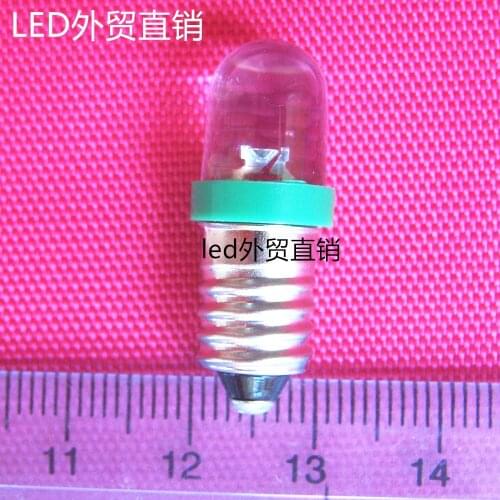 E10 screw LED/ warning lamp lights LED indicating lamp bulb lamp 8V green light bulb experiment