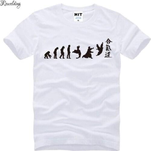 New Aikido Evolution T Shirts Men Cotton Short Sleeve O-Neck Coll Funny Printed Mens T-Shirt Summer Style Fashion Tops Tees