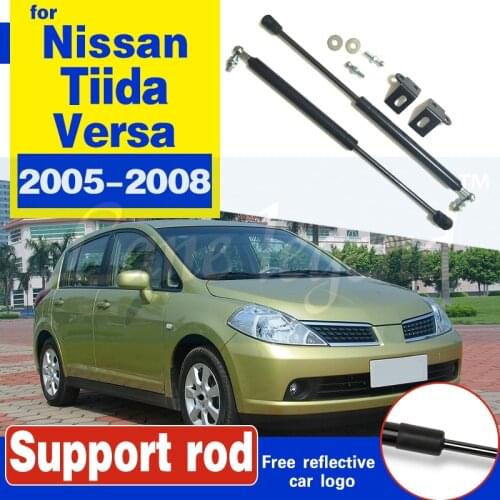 Front Hood Bonnet Modify Gas Struts Shock Damper Lift Supports Car-Styling Absorber Support rod For Nissan Tiida Versa 2005-2008