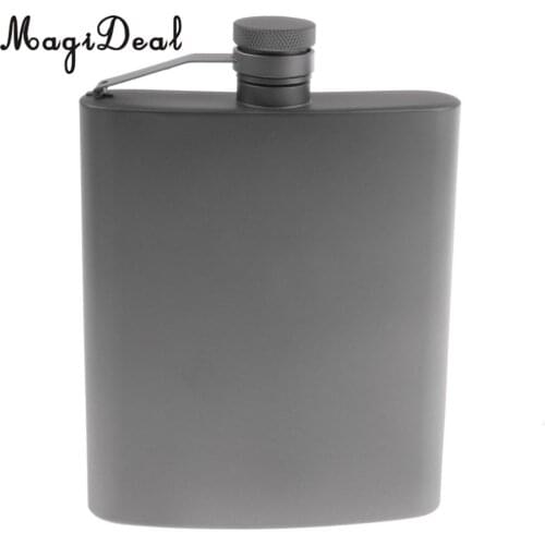 MagiDeal Titanium Hip Flask Pocket Liquor Bottle for Outdoor Camping Hiking Backpacking
