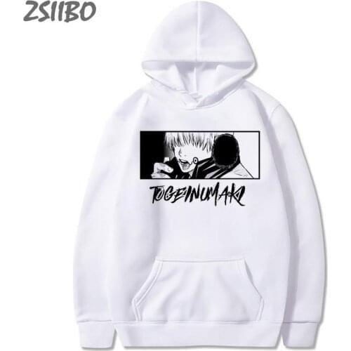 Male Hooded Jujutsu Kaisen Harajuku Unisex Hoody Japanese Anime Clothes Yuji Itadori Print Hip Hop Men Sweatshirt Streetwear Top