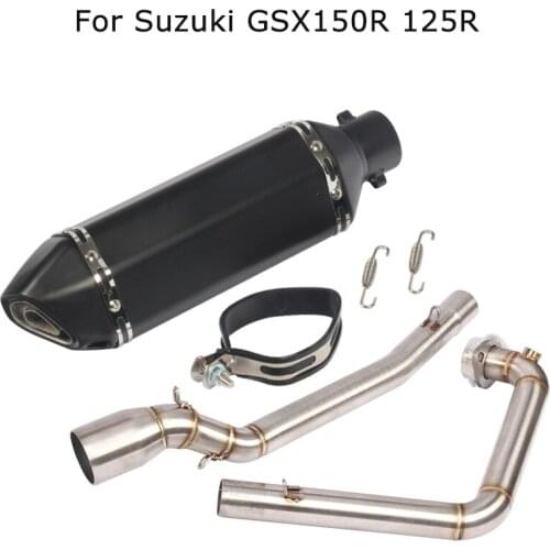 Motorcycle System Front Link Pipe Exhaust Tips Muffler Tail Pipe with DB Killer Silencer for Suzuki GSX150R GSXR150 GSX125R