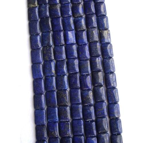 Natural Lapis Lazuli Flat Rectangle Shape 15*20mm Loose Beads For Jewelry Making DIY Bracelet Necklace Earrings