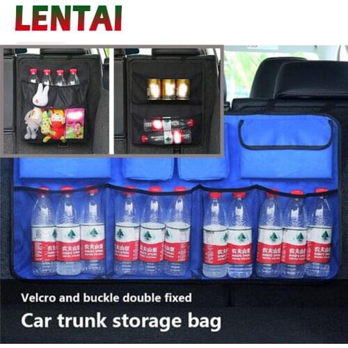 LENTAI For Renault megane 2 3 duster captur clio 4 Lada granta vesta Fiat 500 punto Car Trunk Organizer seat Storage Bag Oxford