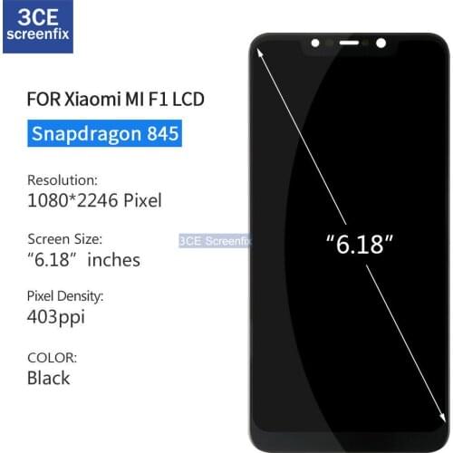 6.18" Original LCD for Xiaomi Poco F1 LCD Touch Screen Digitizer Assembly for Mi Pocophone F1 LCD Display Replacement