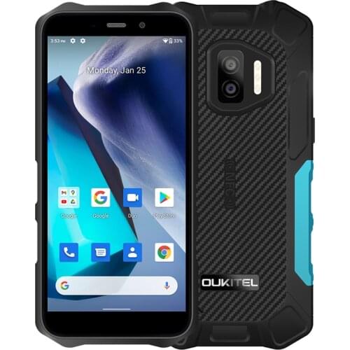 OUKITEL WP12 Dual SIM 4GB RAM 32GB ROM 5.5"HD Play Store Multi-lingual IP68/IP69K Rugged Phone Smartphone Android 11 Dual camera