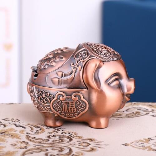 Retro ashtray creative personality household ashtray living room office mens gift cartoon ash storage tray desktop decoration