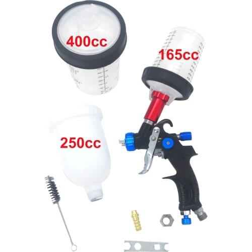 HVLP 602 Spray Gun 1.0m Nozzle Auto Car Paint Spot Repair Sprayer With Paint Mixing Cup And PPS Spray Cup Adapter
