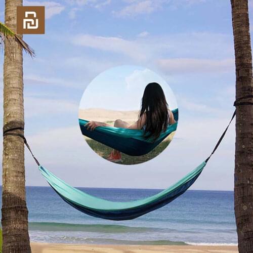 Youpin zaofeng Hammock Swing Bed 1-2Person Parachute Hammocks Max Load 300KG for Outdoor Camping Swings Parachute cloth convenie