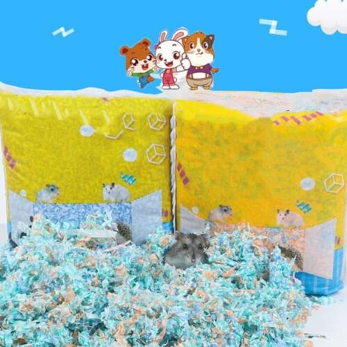 Dust-Free Natural Clean and Cozy Paper Nesting Small Pet Bedding With Odor Control Guinea Pig Bedding 4.1L XH8Z