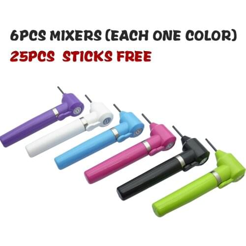 Profession 6PCS Electric Tattoo Pigment Ink Mixer With 25 Sticks Free Machine Tool Supply Art Tattoo Accessories
