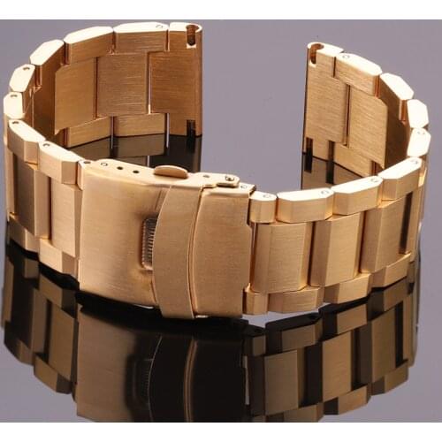 Watch Band Bracelet 18mm 20mm 22mm 24mm Stainless Steel Watchbadn Link Strap Blue Black Gold Accessories