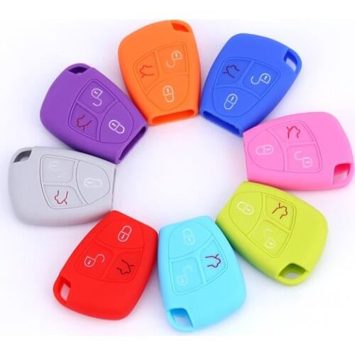 3 Button Silicone Remote Key Cover Protector Shell Case Fob Fit for Mercedes-Benz CL55 CL600 CL65 C230 C240 C280 C320