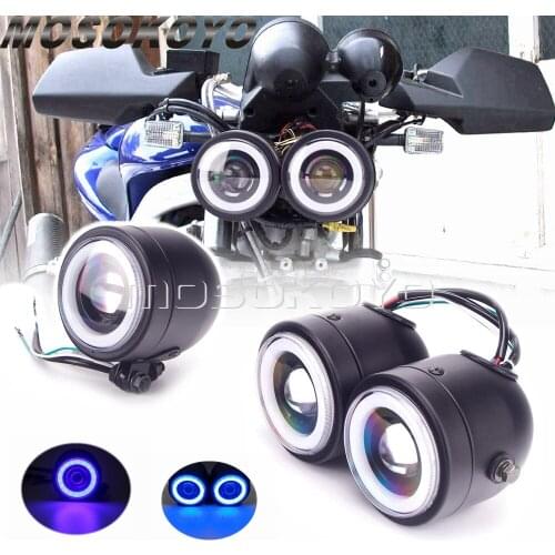Universal LED Angle Eye Single/Twin Dual Dominator Headlight for Harley Suzuki Honda Yamaha Kawasaki Cafe Racer Chopper Bobber