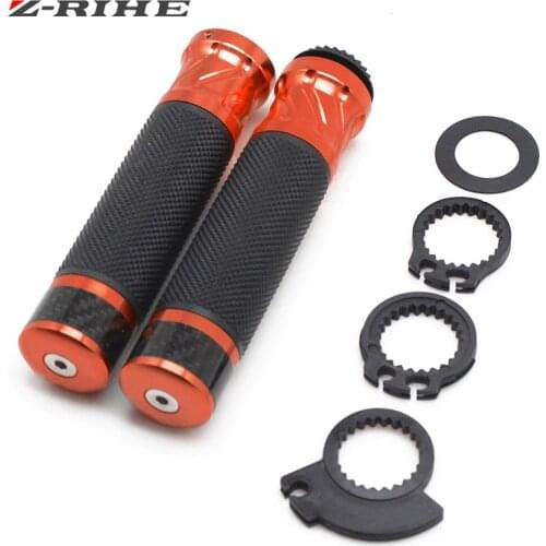 Universal 7/8'' 22MM CNC Motorcycle handle grips racing handlebar grip For honda 125 200 390 RC125 RC200 RC399