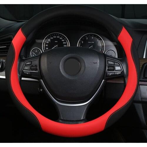 Universal 38cm Steering Wheel Cover Breathable Leather Car Steering-Wheel Cover Auto interior Accessories
