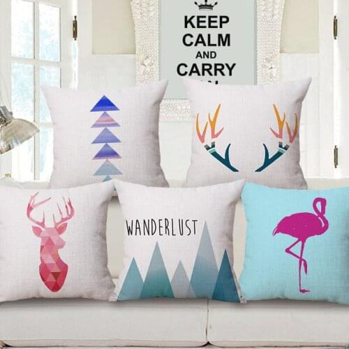 ZXZXOON decorative throw pillow case cover Flamingo deer cushion cover for sofa home decor capa de almofadas 45x45cm