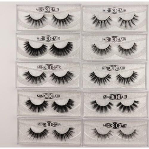 1 pair mink eyelashes natural long makeup false lash 3d mink lashes full strip lashes 1 pair eyelashes 1cm-1.5cm SD-01